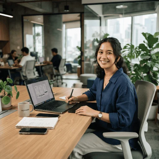 Devnara Lead UI/UX Designer collaborating in Jakarta Studio